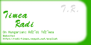 timea radi business card